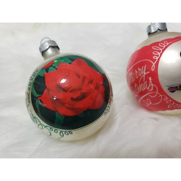 Vintage Essex Franke Bird Cardinal Red Green Retro Glass Christmas Glass Lot 4 - Picture 9 of 9